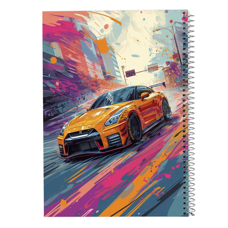 دفتر ژورنال نویسی 50 برگ مدوپد مدل نقطه ای طرح need for speed کد DF13631