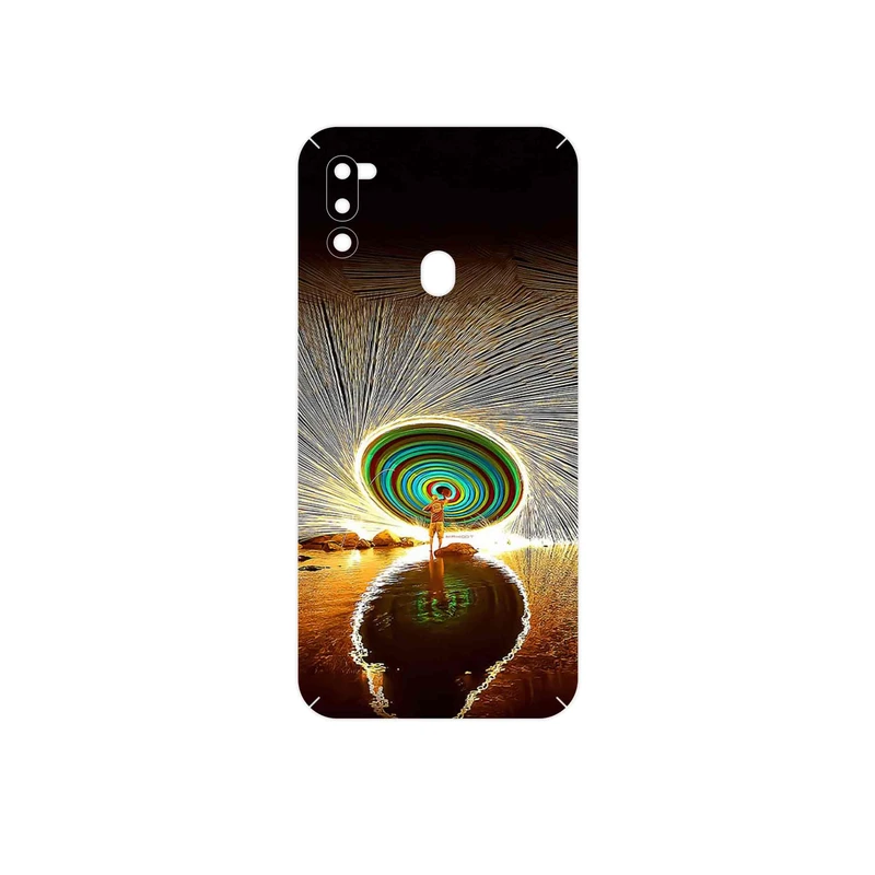 برچسب پوششی ماهوت مدل Night Light Fountain مناسب برای گوشی موبایل سامسونگ Galaxy M21 (2021) Edition