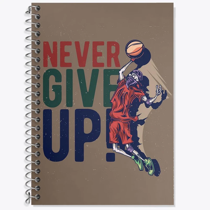 دفتر زبان 50 برگ خندالو مدل سه خط طرح بسکتبال Basketball کد 26472