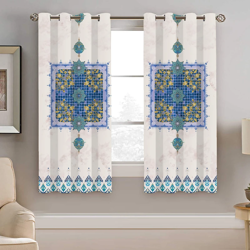 پرده نیروانا طرح سنتی مدل هازان کد 8411 سایز 140×200 سانتی متر