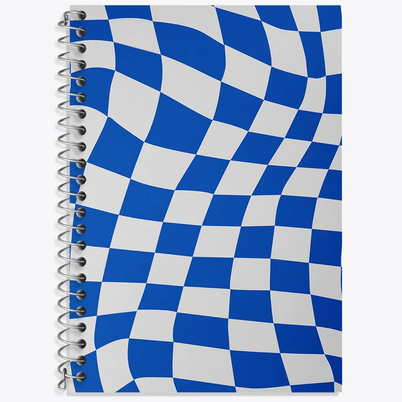 دفتر زبان 50 برگ خندالو مدل سه خط طرح چهارخونه آبی کد N2761