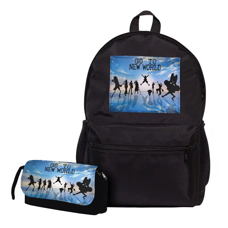 کوله پشتی مدل طرح انیمه وان پیس One Piece به همراه جامدادی