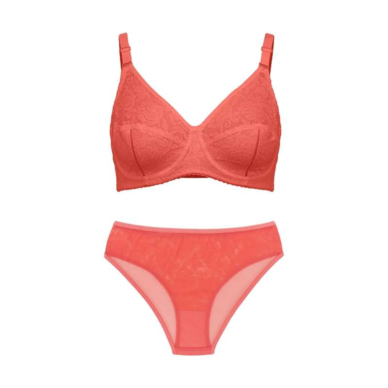 ست شورت و سوتین زنانه مدل دانتل فنردار گیپور