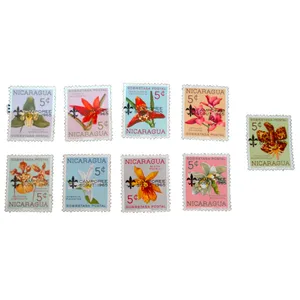 تمبر یادگاری مدل گل کد bc-1760 مجموعه 9 عددی