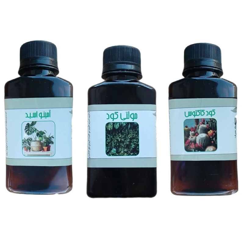 کود مایع امینو اسید و کود کاکتوس و مولتی کود مدل life drop حجم 110 میلی لیتر بسته 3 عددی