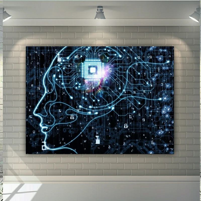 پوستر پارچه ای طرح تکنولوژی مدل هوش مصنوعی کد SDP3900