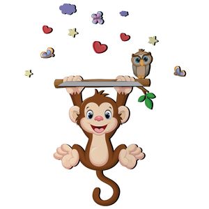 نقد و بررسی شلف دیواری اتاق کودک باروچین مدل میمون بازیگوش کد sh-27 توسط خریداران