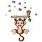 شلف دیواری اتاق کودک باروچین مدل میمون بازیگوش کد sh-27