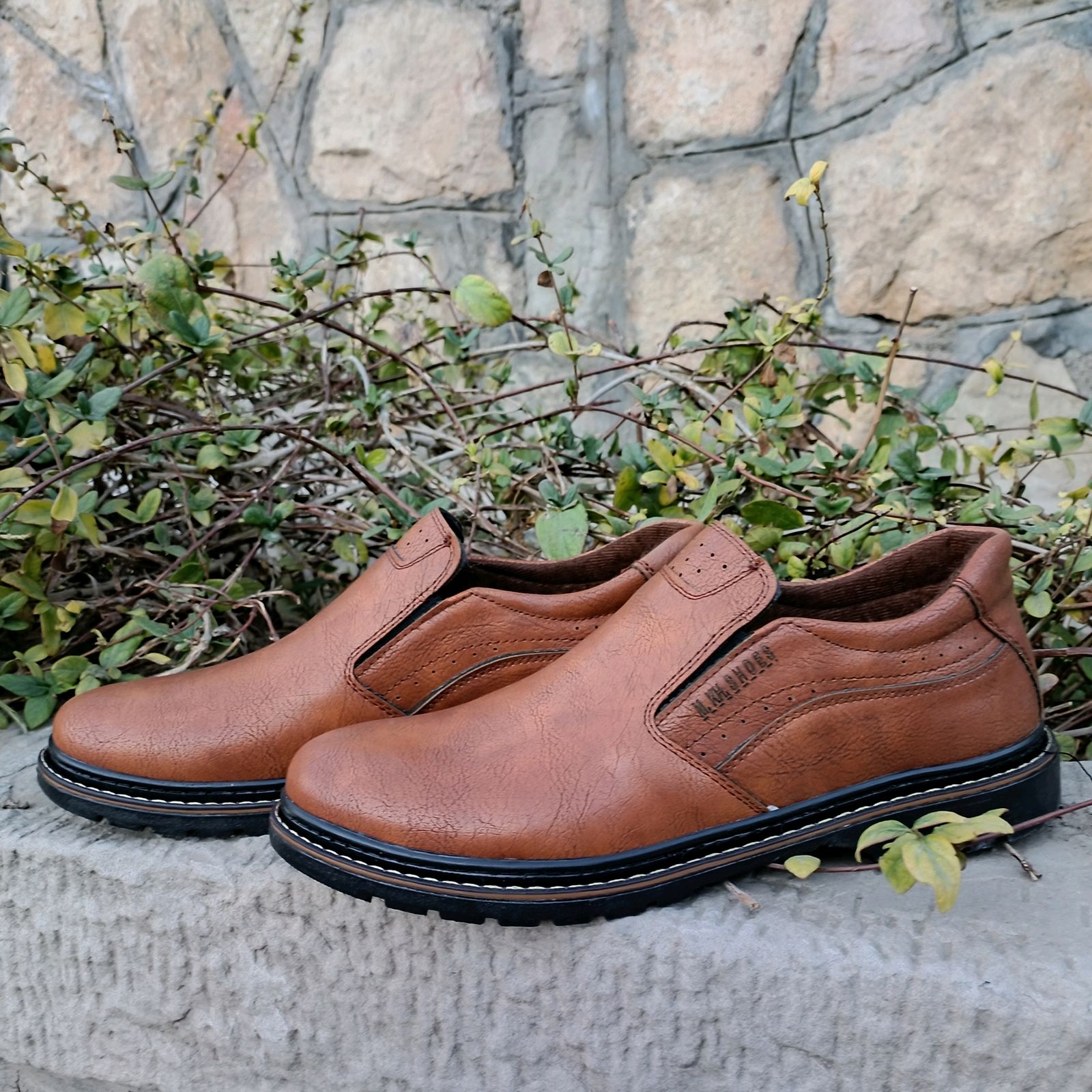 کفش مردانه مدل آرتین طبی کشی رنگ قهوه ای  -  - 4