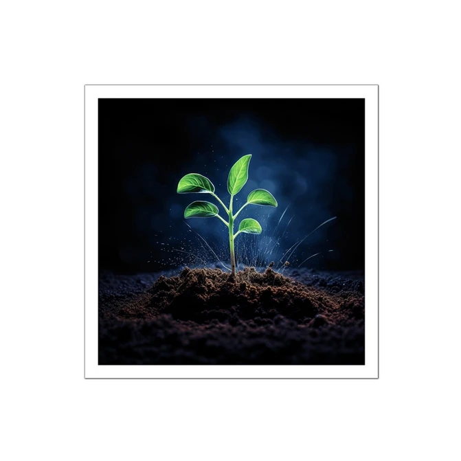 تابلو نوری بکلیت طرح جوانه و امید مدل W-MID-15831