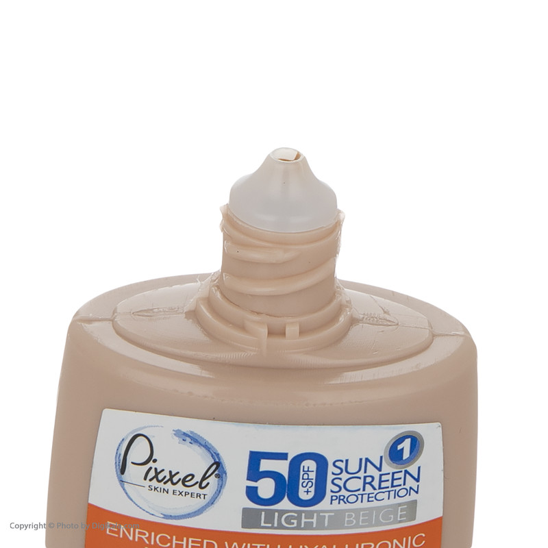 کرم ضدآفتاب رنگی پیکسل +SPF50 مدل LIGHT BEIGE، مناسب پوست‌های حساس و خشک، حجم 50 میلی‌لیتر
