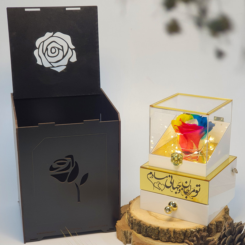 گل رز جاودان مدل موزیکال کوکی طرح مادر