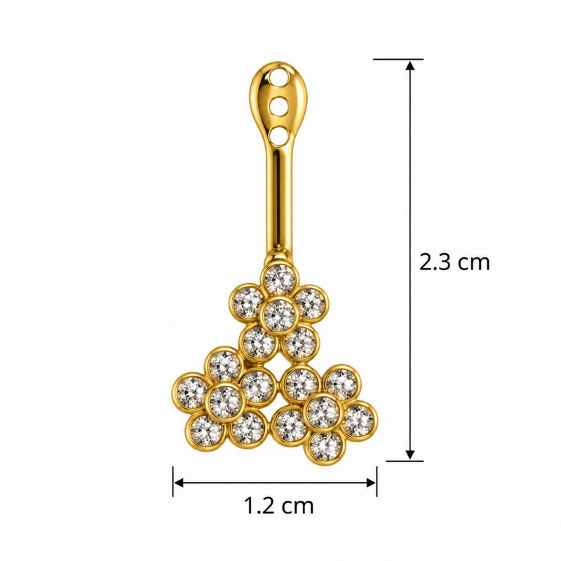 گوشواره میخی طلا 18 عیار زنانه کیا گالری مدل EL083-1
