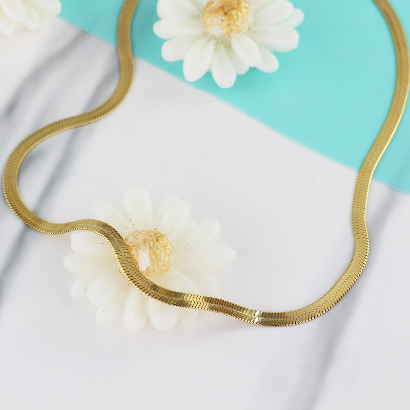 گردنبند زنانه مدل هرینگبون کد I343 گردنبند زنانه مدل هرینگبون کد I343