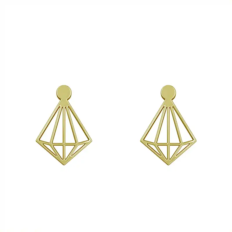 گوشواره طلا 18 عیار زنانه مدوپد مدل الماس کد GA1-15014