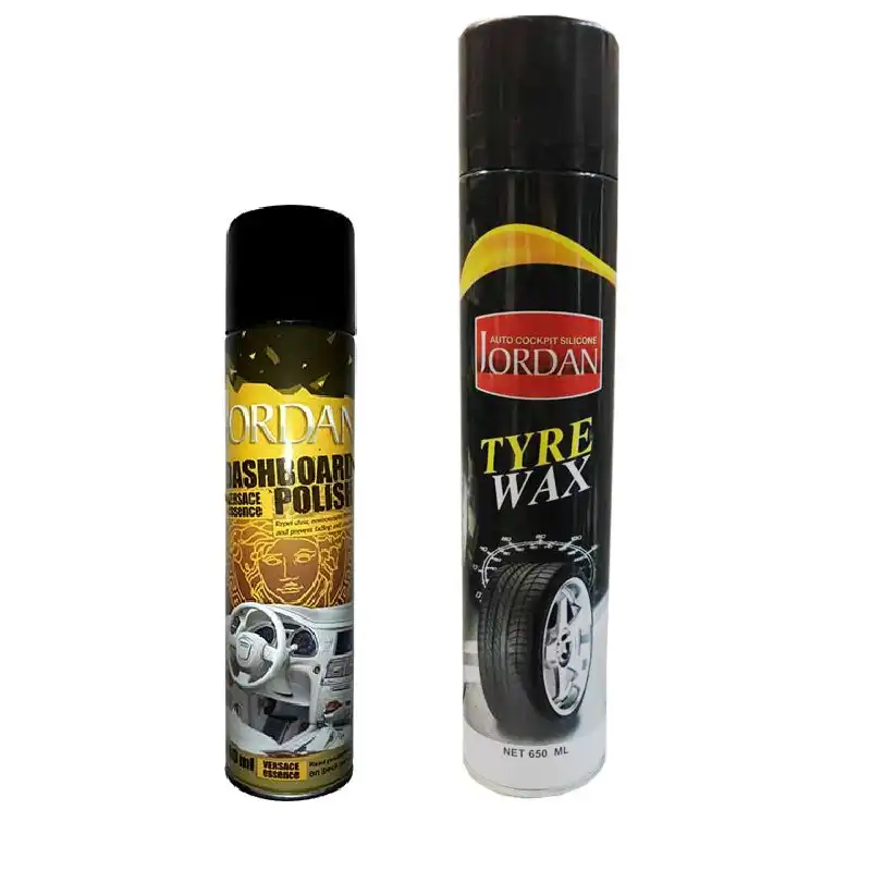 اسپری براق کننده لاستیک جردن  مدل M1 جردن حجم 650 میلی لیتر به همراه اسپری خوشبو کننده