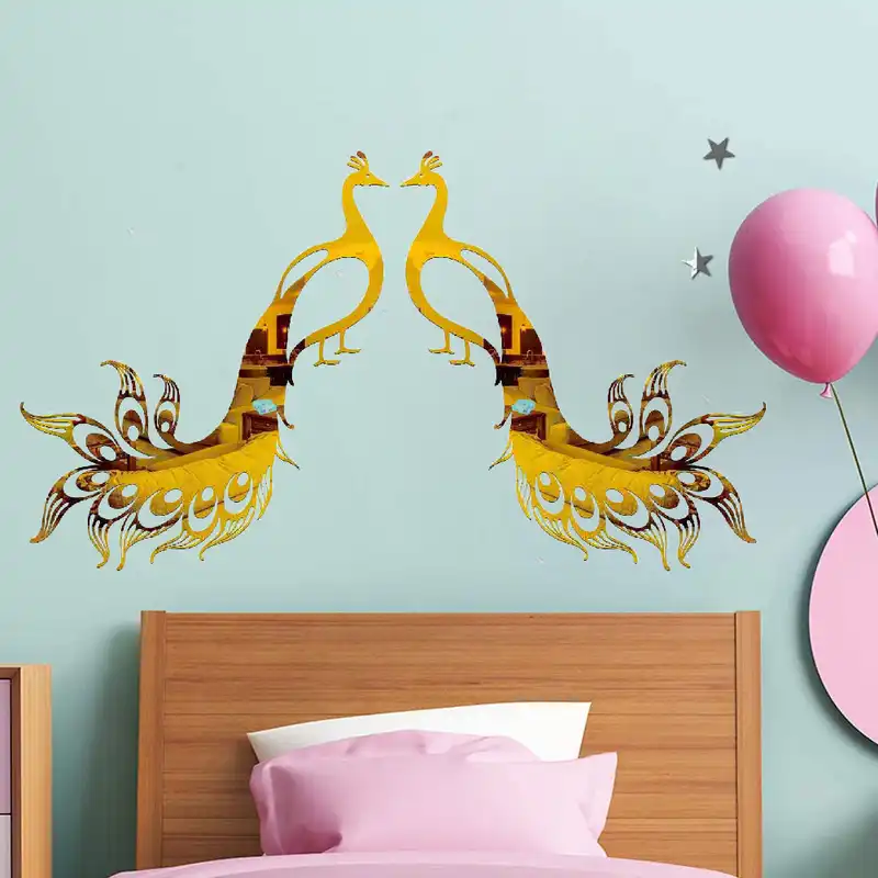 آینه پلکسی گلس آماتیس مدل طاووس بسته دو عددی