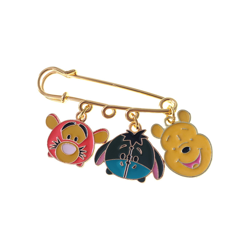 سنجاق سینه دخترانه مدل وینی پو و دوستان