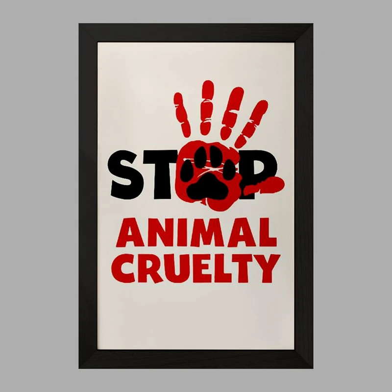 تابلو خندالو مدل حمایت از حیوانات کد 27370