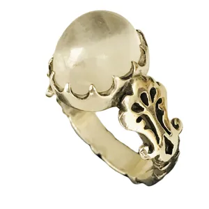 انگشتر نقره مردانه مدل دستساز مزین به در نجف