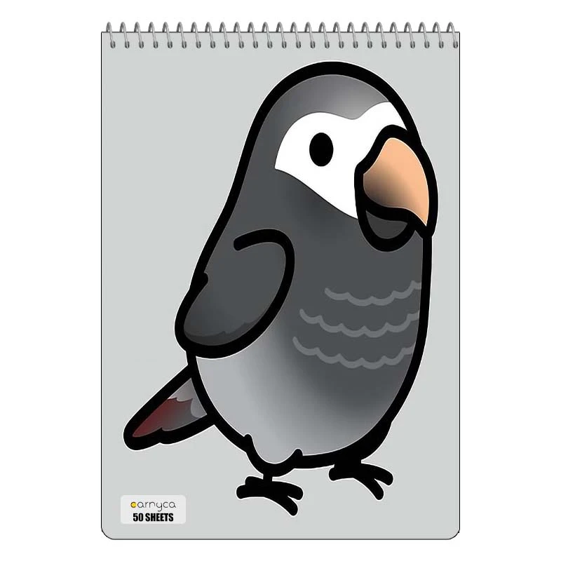 دفتر نقاشی 50 برگ سیمی کارنیکا طرح طوطی Parrot کد 59856