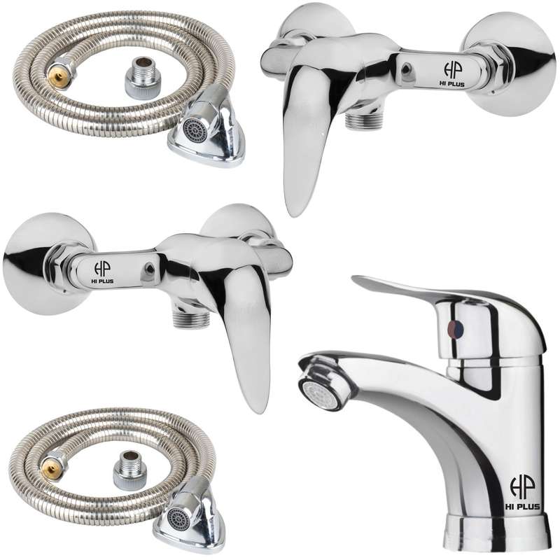 ست شیرآلات های پلاس مدل الماس 66 مجموعه 5 عددی