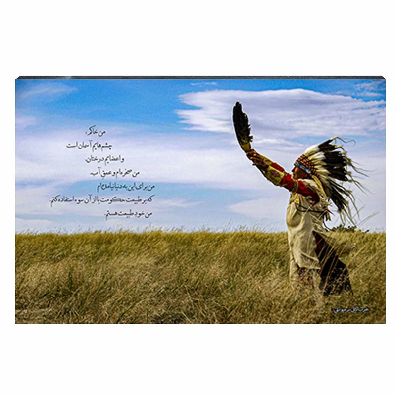 تابلو شاسی طرح سرخپوست در باد کد 4G-AVZ-6009