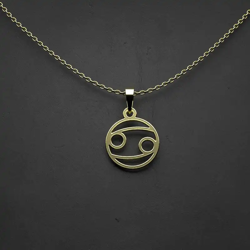 گردنبند طلا 18 عیار زنانه مدوپد مدل نماد یونانی کد RR1056