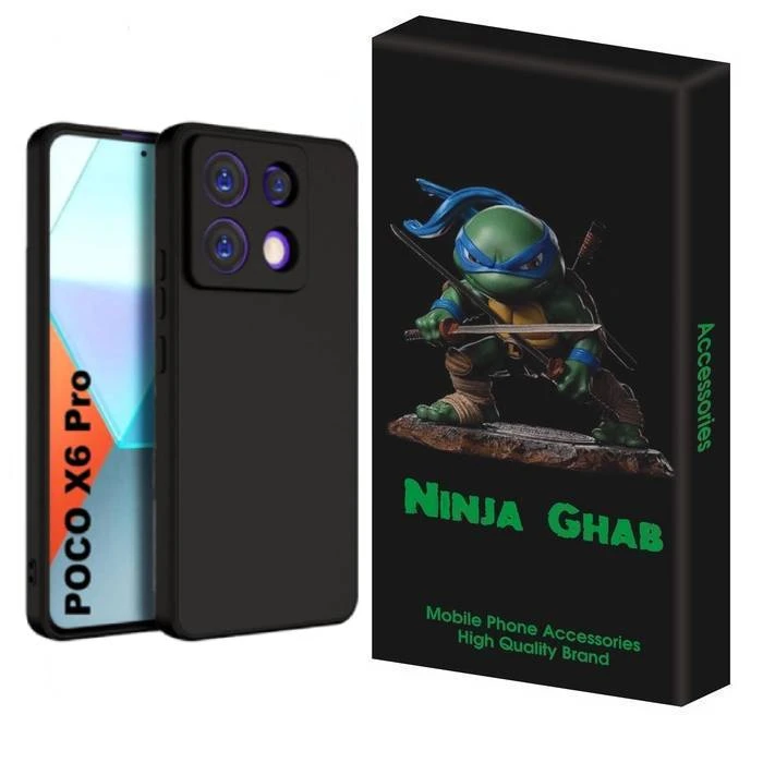 کاور نینجا قاب مدل سیلیکونی پاک کنی مناسب برای گوشی موبایل شیائومی Poco X6 Pro