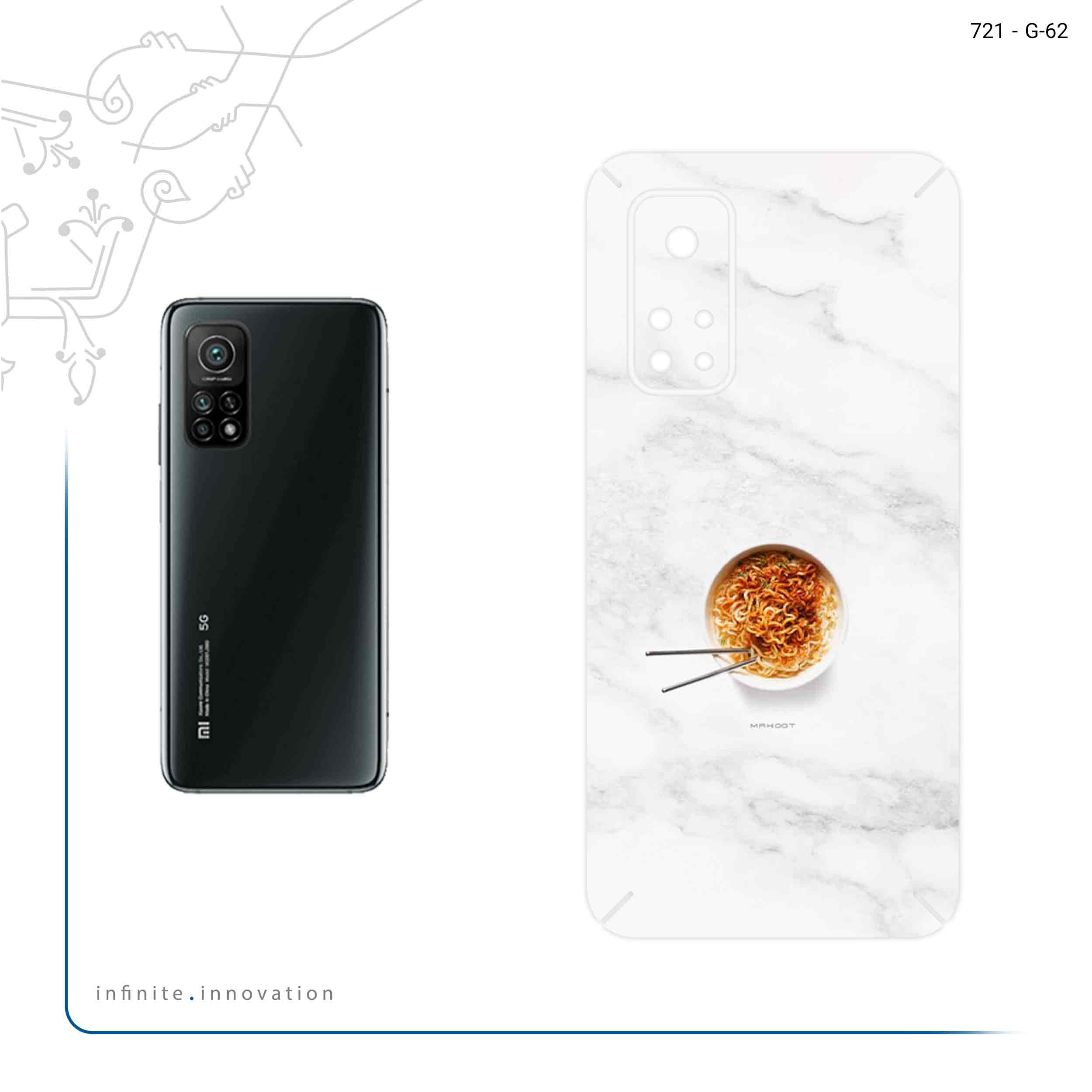 برچسب پوششی ماهوت مدل Noodle مناسب برای گوشی موبایل شیائومی Mi 10T 5G