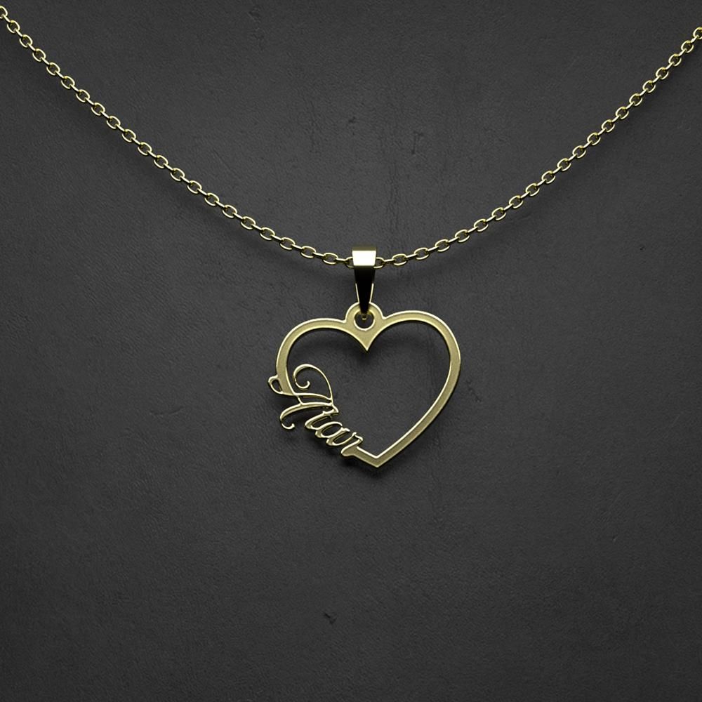 گردنبند طلا 18 عیار زنانه مدوپد مدل اسم آتر atar کد HE2-1-1247 -  - 3