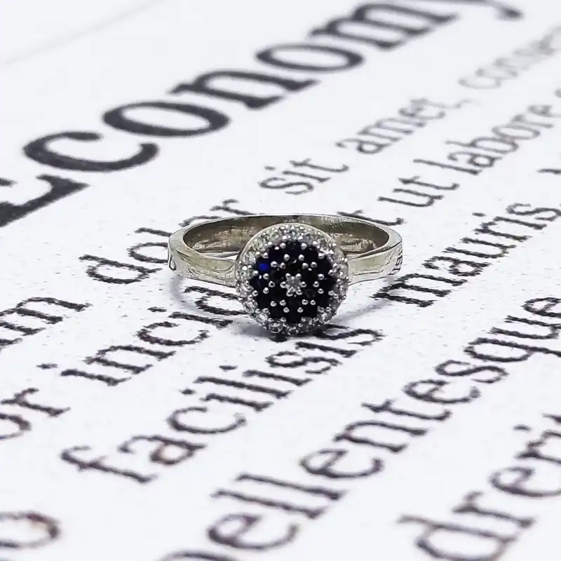 انگشتر نقره زنانه سلین کالا مدل چشم زخم COD-5