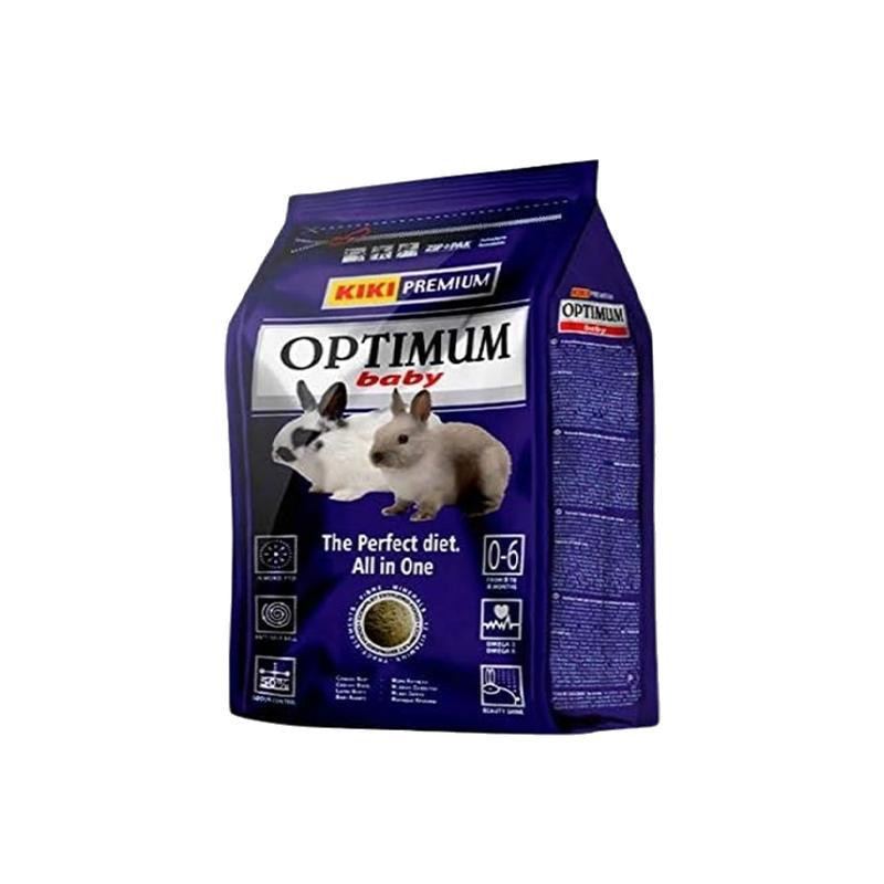 غذای بچه خرگوش پلت کامل کیکی مدل KIKI PREMIUM OPTIMUM مقدار 600 گرم