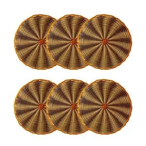 زیر بشقابی طرح خورشیدی مدل A-028 بسته 6 عددی