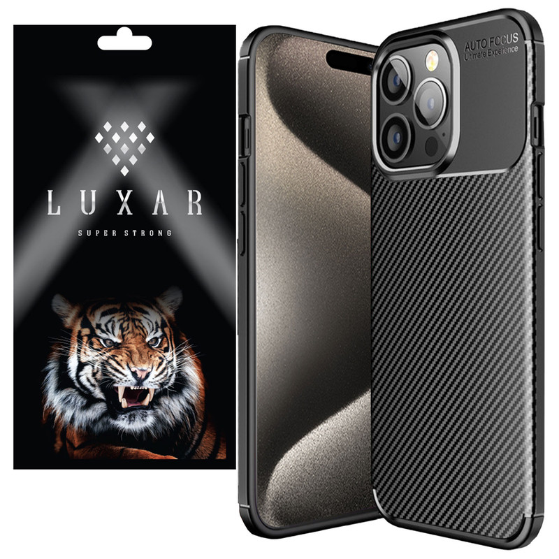  کاور لوکسار مدل Carbon Fiber مناسب برای گوشی موبایل اپل iPhone 15 Pro Max