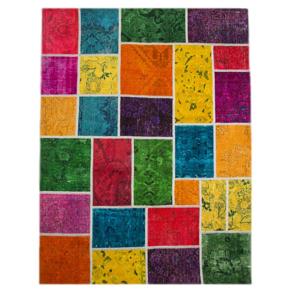 کلاژ فرش دستباف 4 متری مدل قابی کد p7