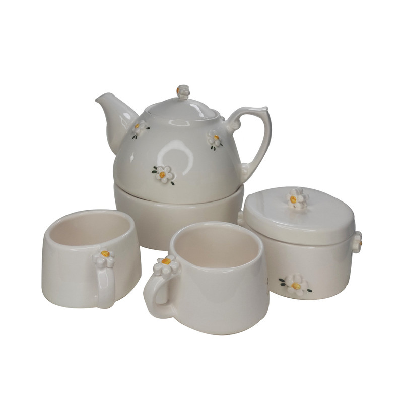 سرویس چای خوری 7 پارچه مدل گل بابونه