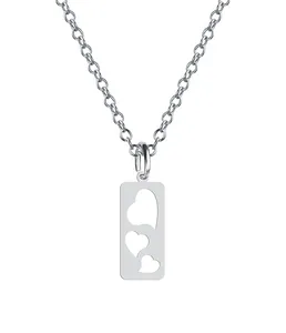 گردنبند نقره زنانه هایکا مدل قلب و پرنده کد n.ha2-426