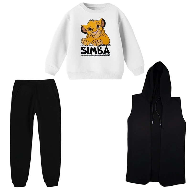 ست 3 تکه لباس راحتی بچگانه مدل شیرشاه  