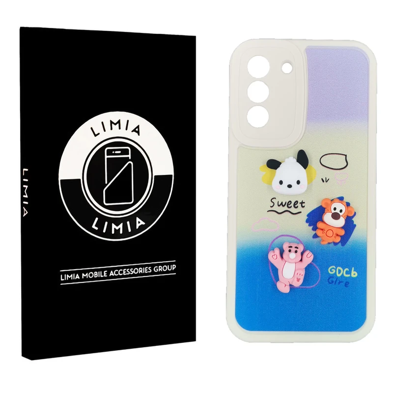 کاور لیمیا مدل فانتزی لنزدار ژله ای طرح عروسکی برجسته مناسب برای گوشی موبایل سامسونگ Galaxy S21 FE