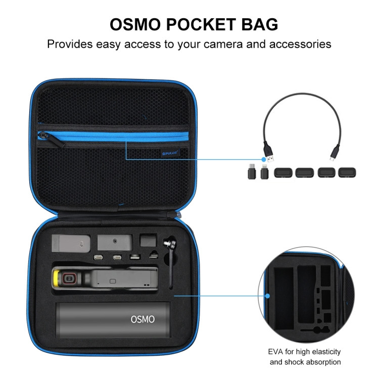 کیف دوربین ضد آب پلوز مدل PU551B مناسب برای دوربین ورزشی DJI Osmo Pocket 2