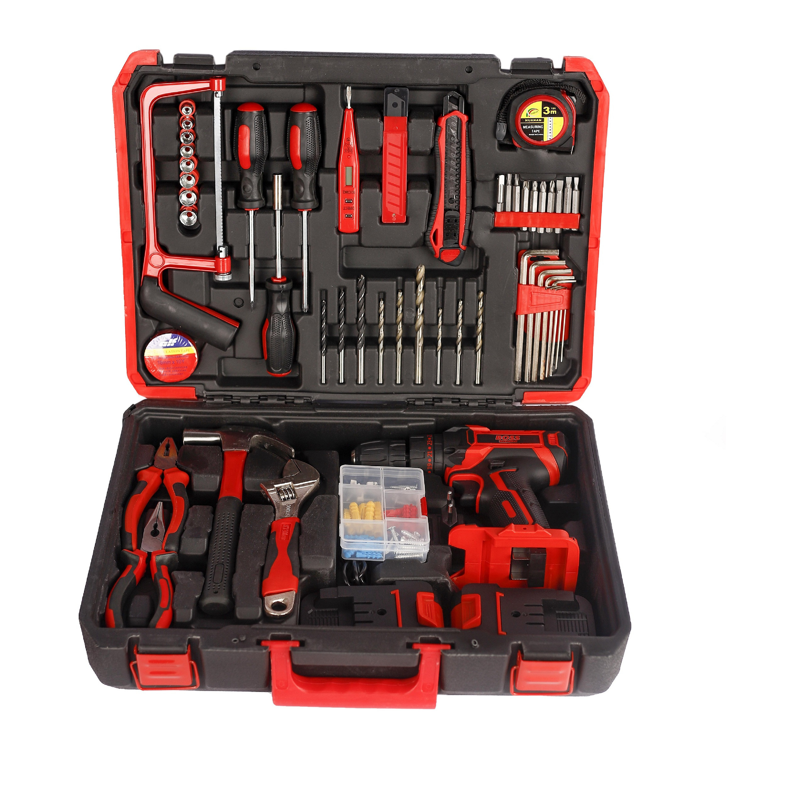 مجموعه 100 عددی دریل پیچ گوشتی چکشی شارژی باس مدل BS0025