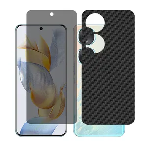 Glass together model privacy screen protector suitable for Honor 90 mobile phone with back cover sticker