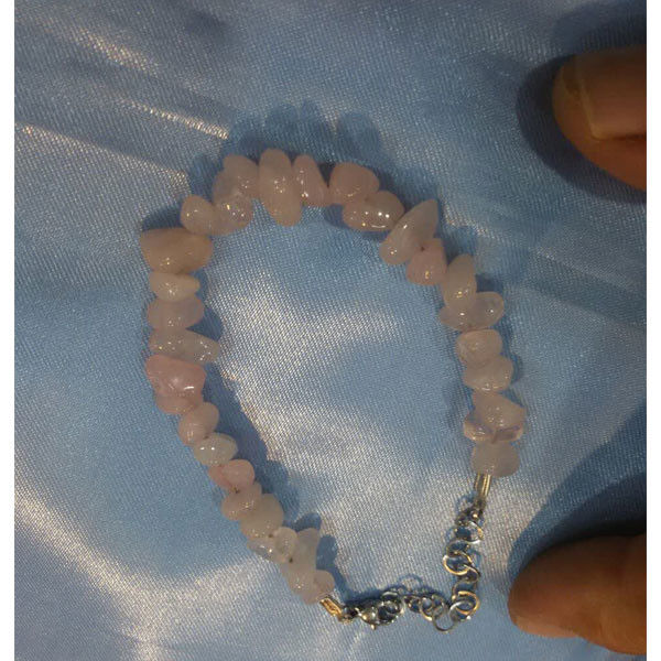 دستبند مدل سنگ طبیعی رزکوارتز