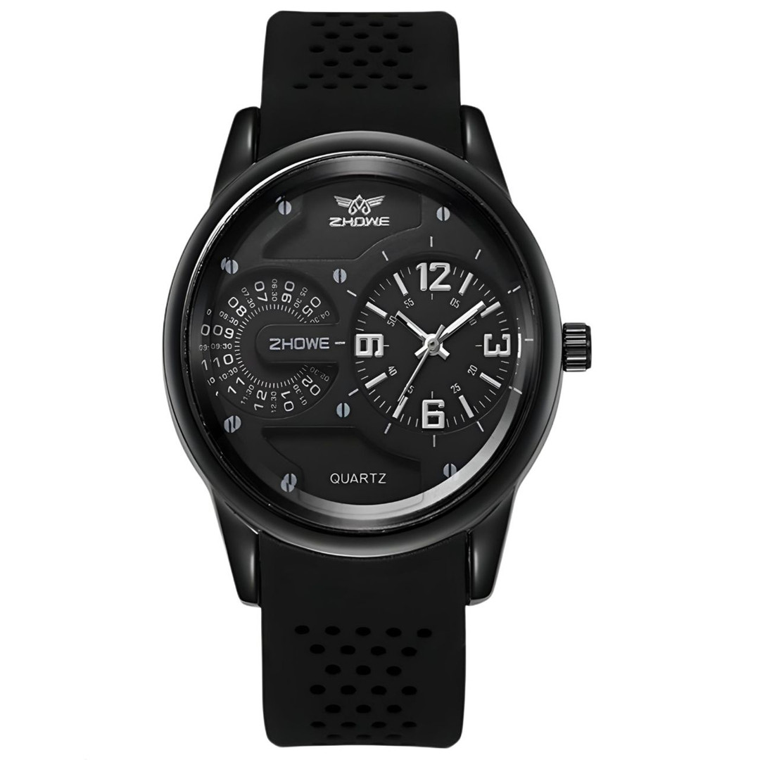 ساعت مچی عقربه‌ای مردانه مدل تک موتور چرمی 02