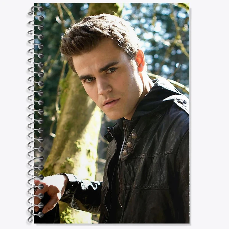 دفتر زبان 50 برگ خندالو مدل دو خط طرح استفان سالواتوره خاطرات یک خون آشام The Vampire Diaries کد 23682