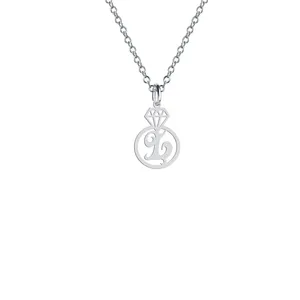 گردنبند نقره زنانه هایکا مدل الماس و حرف L کد n.ha2-846