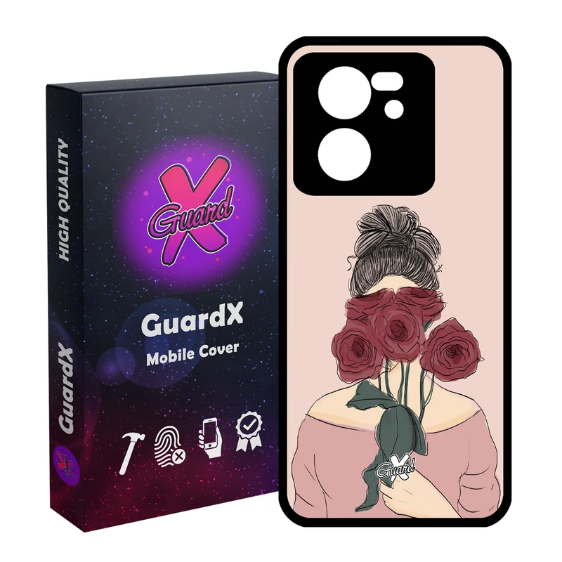 کاور گارد ایکس طرح دختر مدل Glass10284 مناسب برای گوشی موبایل شیائومی 13T/13T Pro/Redmi K60 Ultra