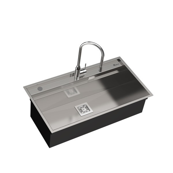 سینک ظرفشویی استیل توکار یک لگنه بیمکث مدل 4702