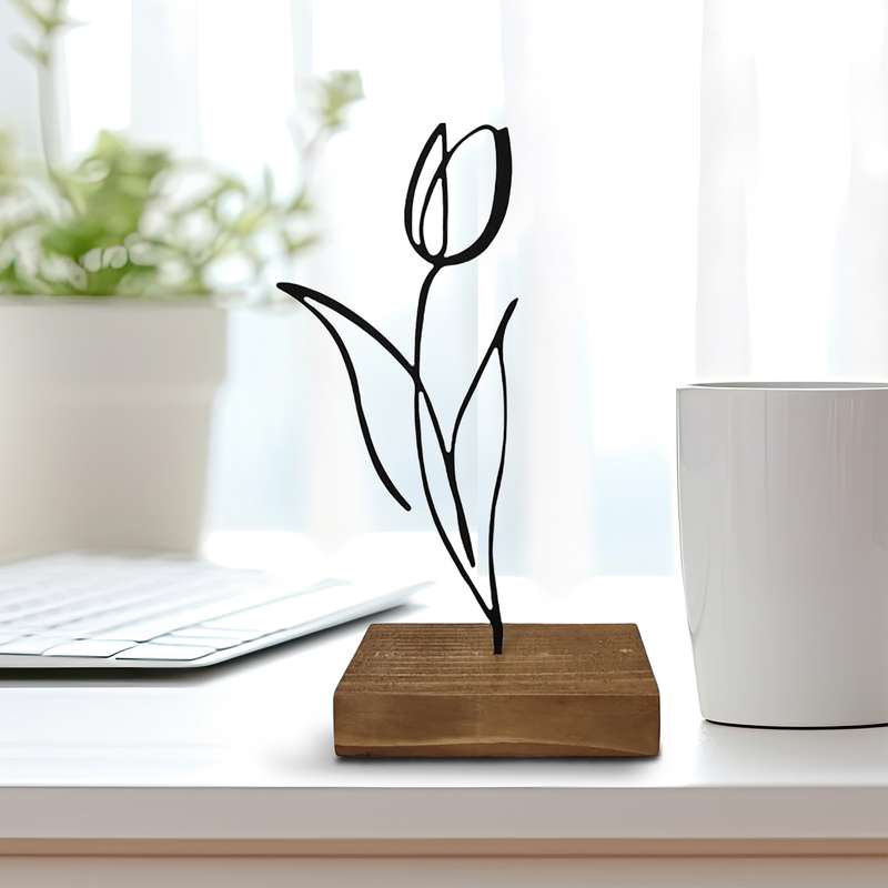 تندیس نیتا متال طرح گل لاله